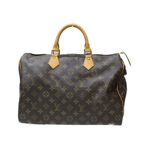 Louis Vuitton Speedy Monogram Leather Brown Handbag Padlock